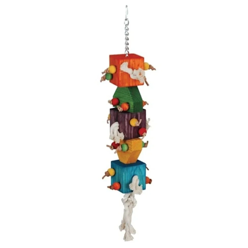 Caitec Featherland Large Bird Parrot Chewing Toy Wooden Block Loaded Dice XL